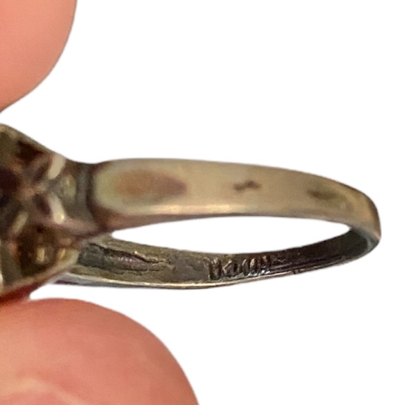 Vtg 50’s HAILPARN & CO., H. 4ct Natural Green Amethyst 10KH Ring - Picture 6 of 10